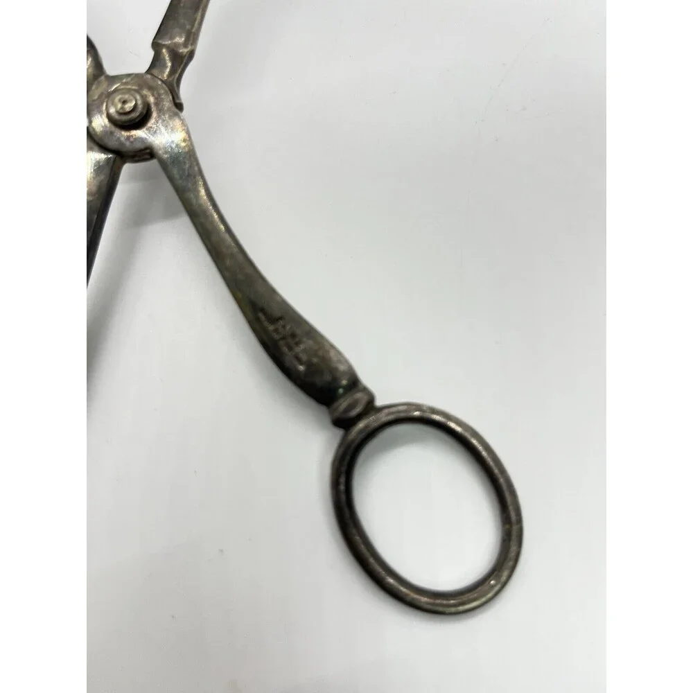 Silver Plated Scissor Style Salad Tongs - N. Bloom And Sons - England